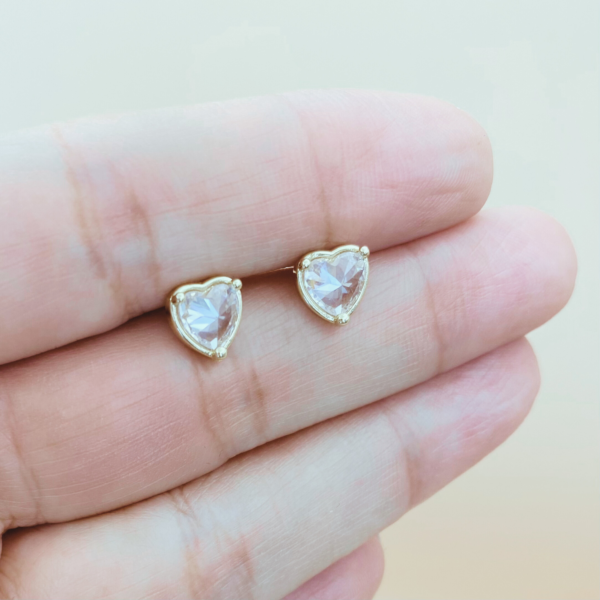 Aretes corazón zirconia - Image 3