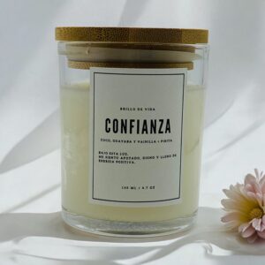 Vela "CONFIANZA" cuarzo pirita