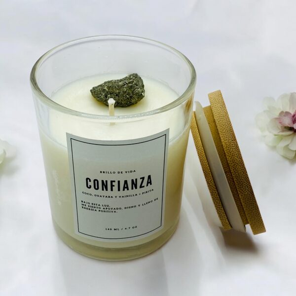Vela "CONFIANZA" cuarzo pirita - Image 4